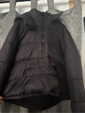 Garage 
 Black Women’s Hooded Puffer Pullover Jacket
